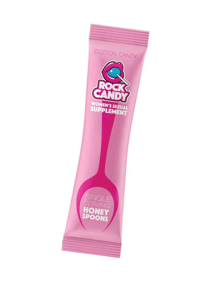 Dildos Rock Candy Honey Spoon Female Sexual Supplement Cotton Candy 24 Ct Display
