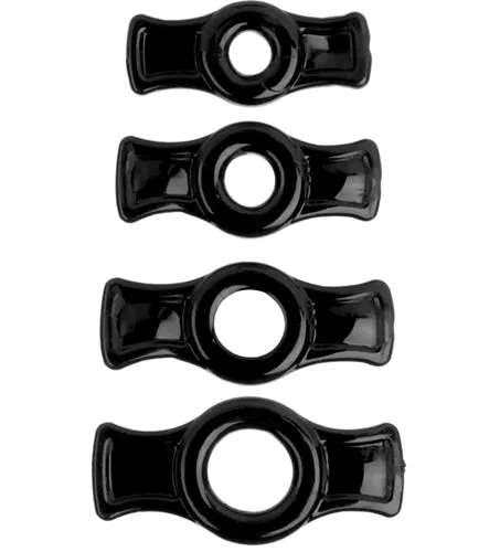 Doc Johnson Male Sex Toys Titanmen Cock Ring Set Black
