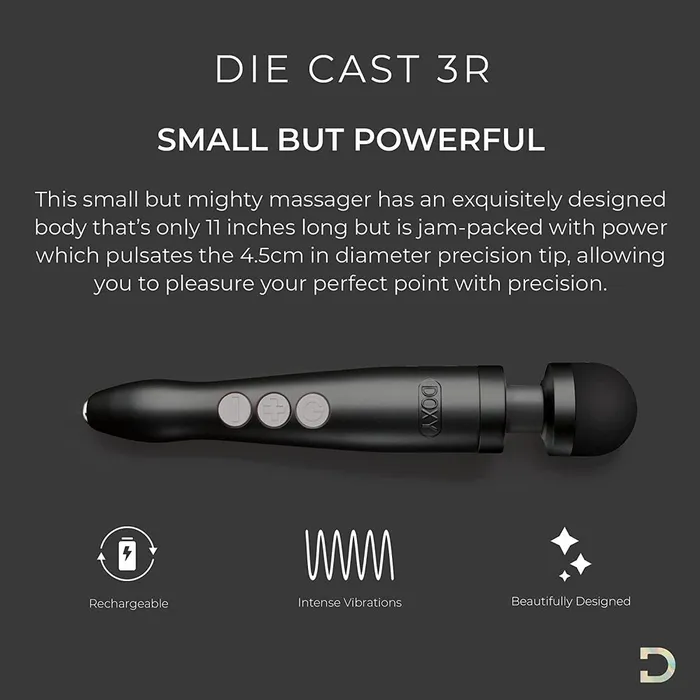 Doxy Wand Massagers Doxy Die Cast 3 Rechargeable Wand Matte Black Vibrators