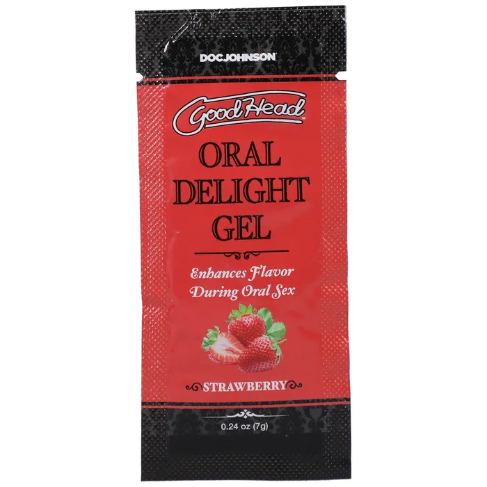 Enhancers Goodhead Oral Delight Gel Strawberry 024 Oz Doc Johnson