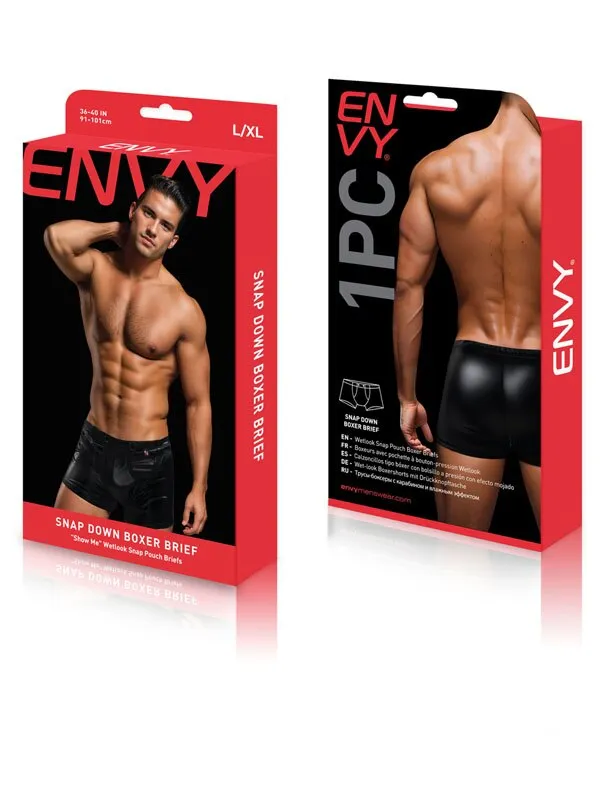 Envy Snap Down Boxer BriefBlackLxL Baci Anal Envy Snap Down Boxer BriefBlackLxL Baci Anal