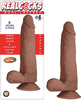 Female Sex Toys Nasstoys Realcocks Dual Layered 4 Brown