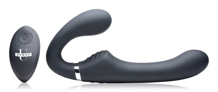 Female Sex Toys XR Brands Strap U 10x Mighty Rider Vibrating Strapless Strapon Black Female Sex Toys XR Brands Strap U 10x Mighty Rider Vibrating Strapless Strapon Black