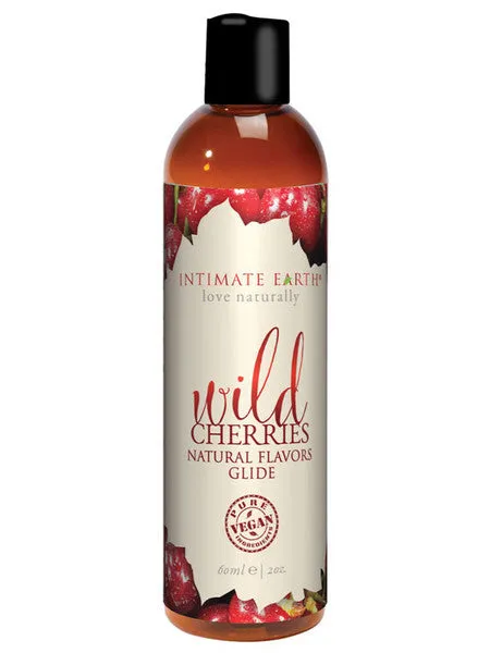 Intimate Earth Vibrators Wild Cherries Natural Flavors Glide 60ml