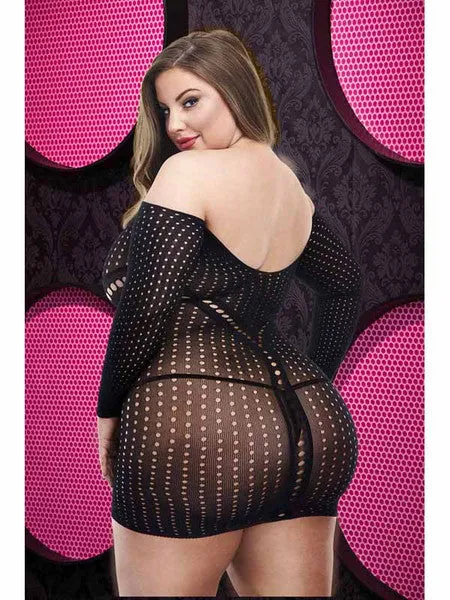 Jacquard Mini Dress LC67 Black XL Lapdance Lingerie Anal Jacquard Mini Dress LC67 Black XL Lapdance Lingerie Anal