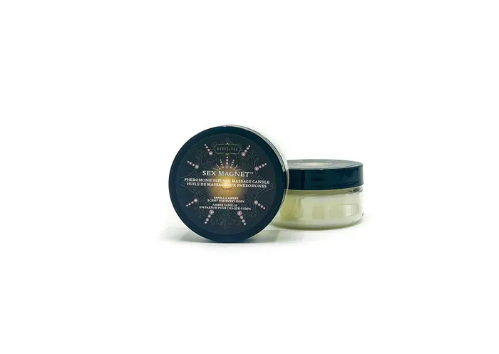 Kama Sutra Couples Sex Magnet Pheromone Massage Candle Vanilla Amber 17 Oz