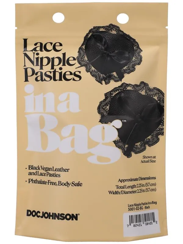 Lace Nipple Pasties In A Bag Black Doc Johnson Anal Lace Nipple Pasties In A Bag Black Doc Johnson Anal