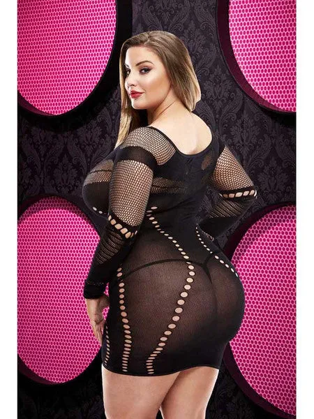 Long Sleeve Mini Dress LC65 Black XL Lapdance Lingerie Male Sex Toys Long Sleeve Mini Dress LC65 Black XL Lapdance Lingerie Male Sex Toys