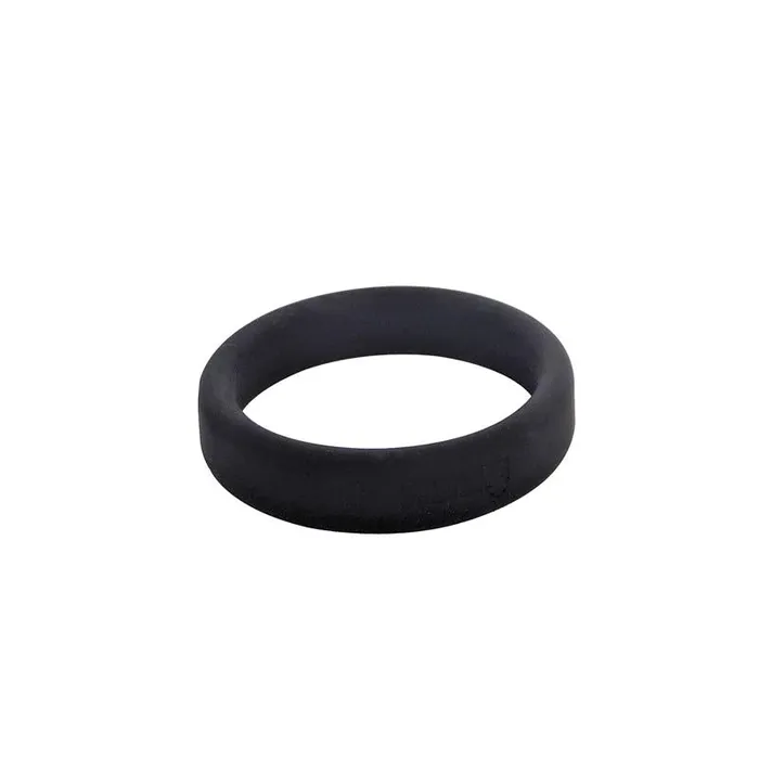 Male Sex Toys Brutus Flat Slick Silicone Cock Ring diam 45 mm Black