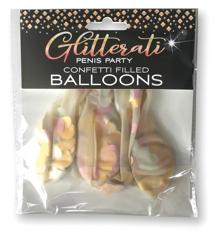 Male Sex Toys Little Genie Glitterati Penis Party Confetti Balloon