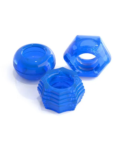 Male Sex Toys Pipedream Products Classix Deluxe Cock Ring Set Blue