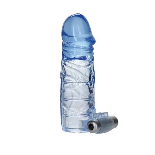 Male Sex Toys Up Extended It Up Vibrating Extension Sleeve Blue CalExotics
