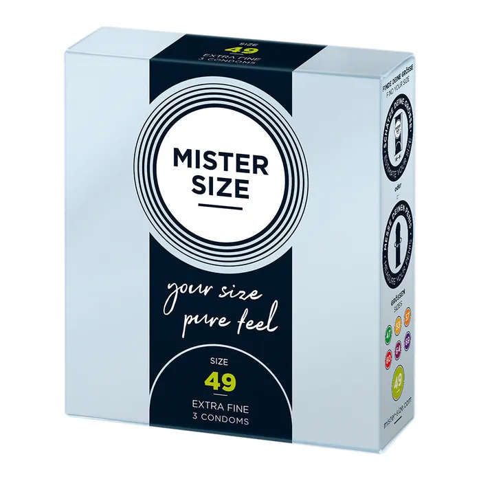 Mister Size Male Sex Toys Mister Size 49mm Your Size Pure Feel Condoms 3 Pack Mister Size Male Sex Toys Mister Size 49mm Your Size Pure Feel Condoms 3 Pack