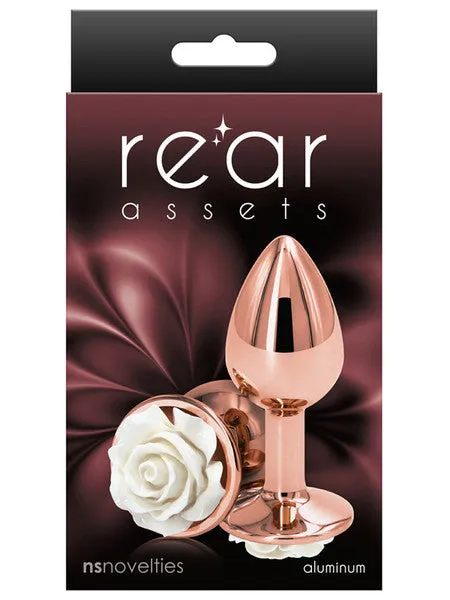 NS Novelties Anal Rear Assets Rose Small White NS Novelties Anal Rear Assets Rose Small White