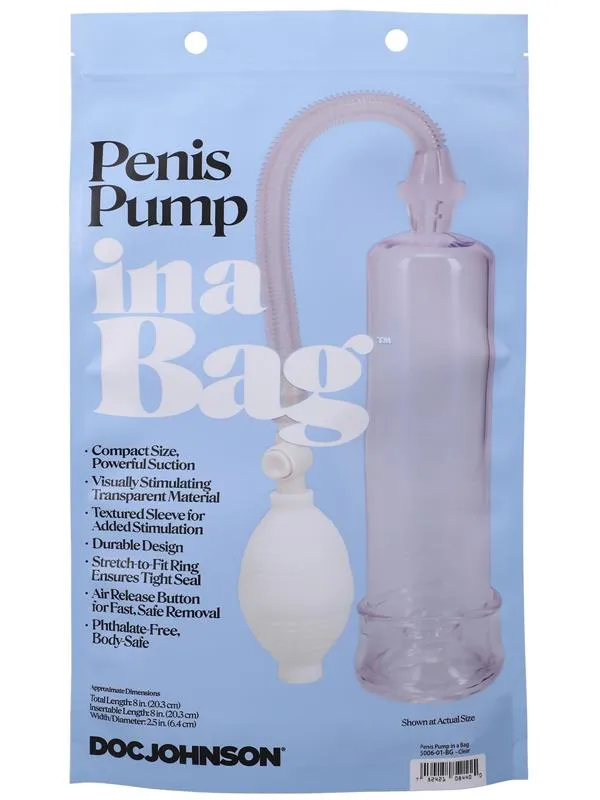 Penis Pump In A Bag Clear Doc Johnson Male Sex Toys Penis Pump In A Bag Clear Doc Johnson Male Sex Toys