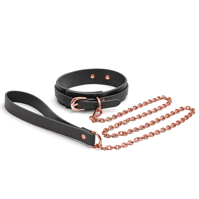Restraints nsnovelties Bondage Couture Collar and Leash Black