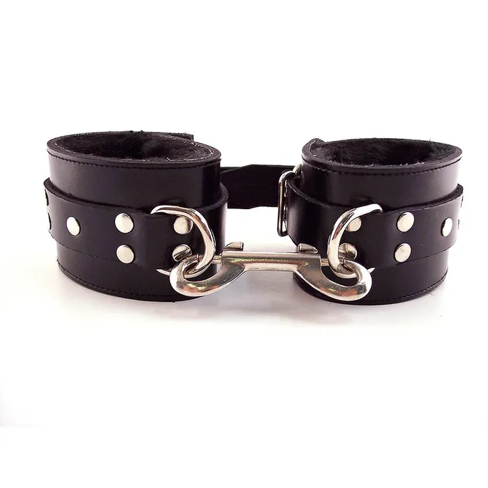 Restraints Rouge Garments Black Fur Wrist Cuffs Rouge Garments