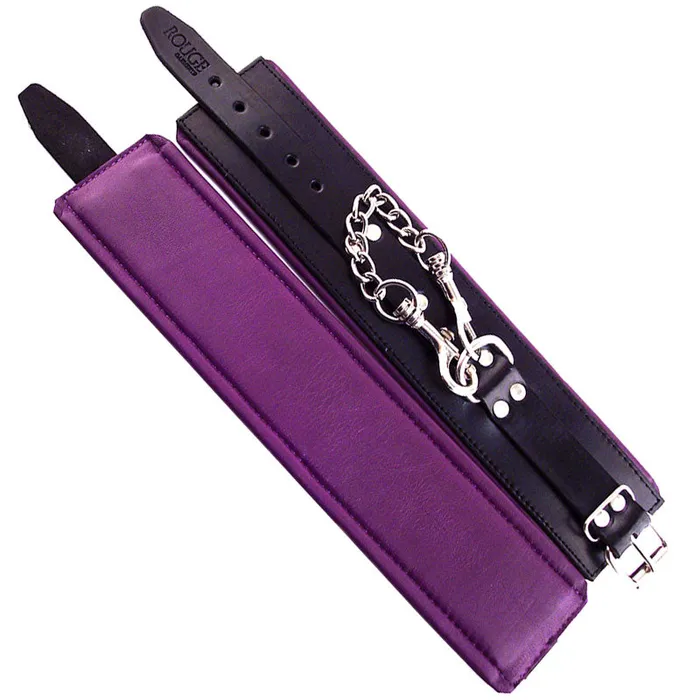 Rouge Garments Vibrators Rouge Garments Ankle Cuffs Padded Purple Trimmed