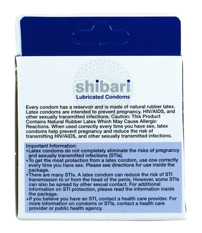 Shibari Lubricated Condoms 3 Pack Voodoo Toys Enhancers