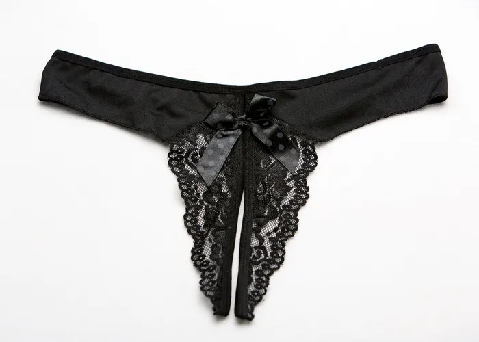Shirley of Hollywood HOT Anal Panty Spandex Wbox Accent Black Os
