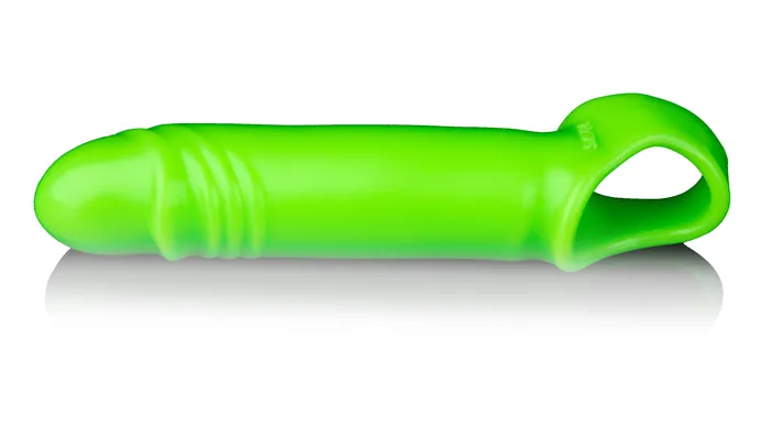 Shots Ouch Smooth Stretchy Penis Sleeve Glow in the Dark Male Sex Toys