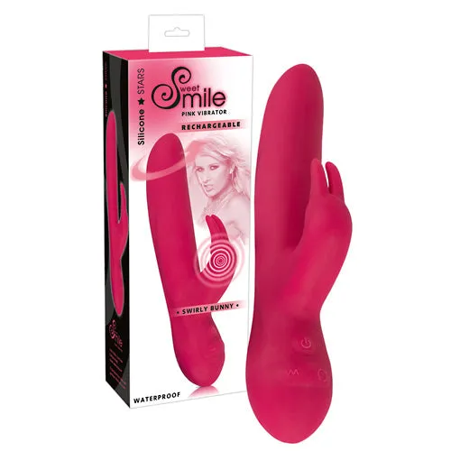 Smile Vibrators Smile Swirly bunny hot pink rechargeable rabbit
