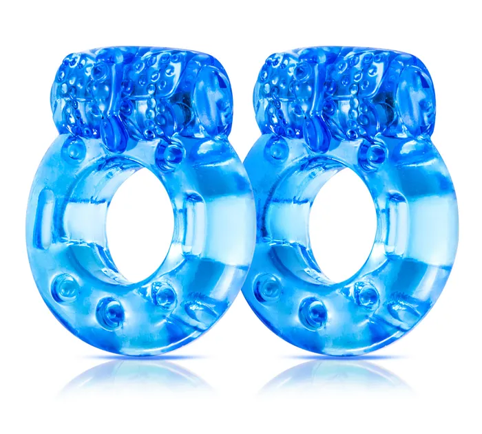 Stay Hard Vibrating Cock Rings 2 Pack Blue Blush Novelties Dildos