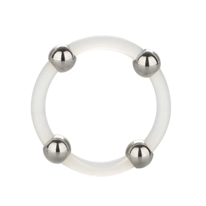 Steel Beaded Silicone Ring Large CalExotics Male Sex Toys