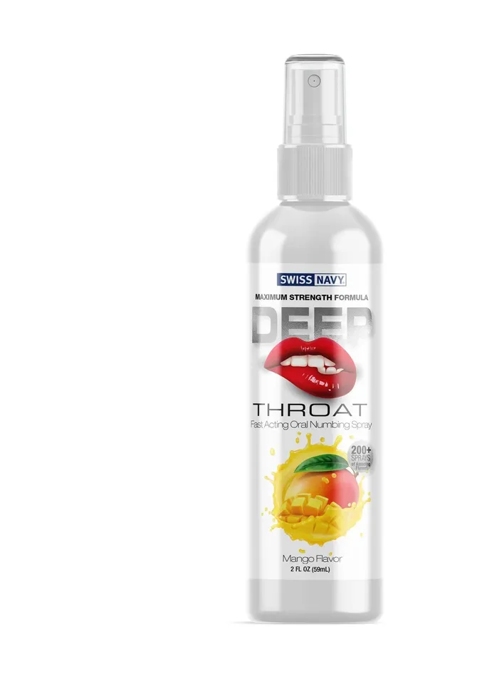 Swiss Navy Deep Throat Spray Mango 2 Oz MD Science Lab Male Sex Toys