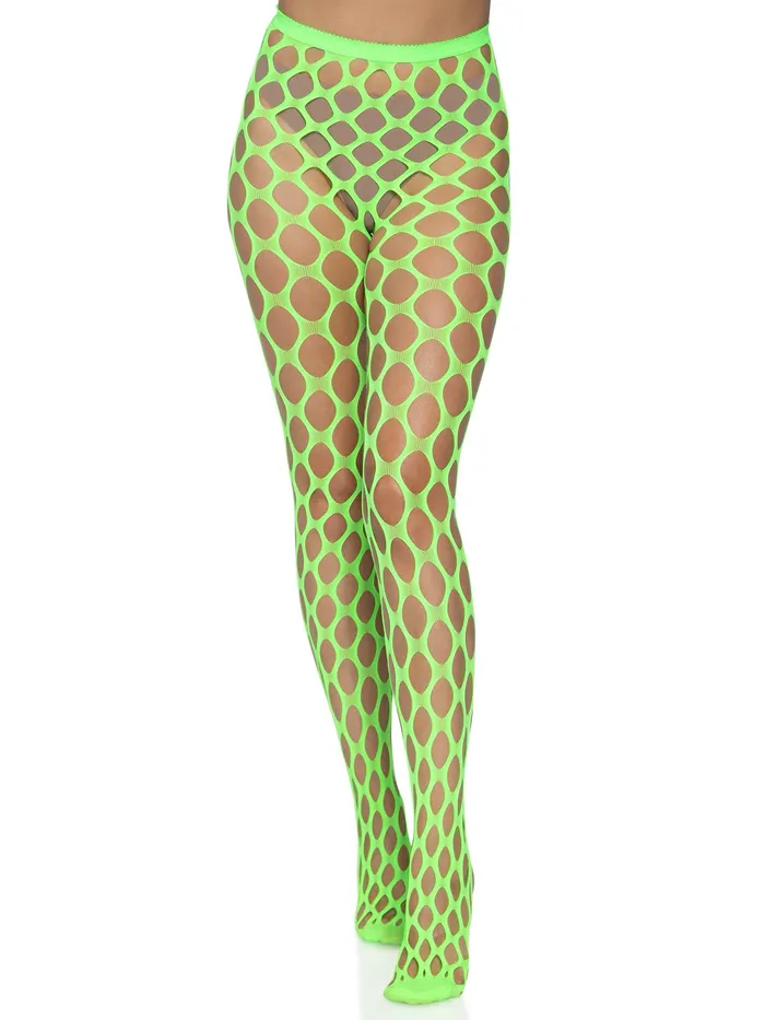 Teddies And Bodies Jumbo Pothole Net Tights Neon Green One Size Leg Avenue Teddies And Bodies Jumbo Pothole Net Tights Neon Green One Size Leg Avenue