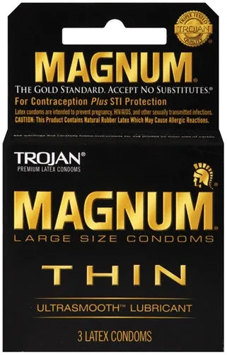 Trojan Magnum Thin 3 Pack Trojan Condoms Enhancers