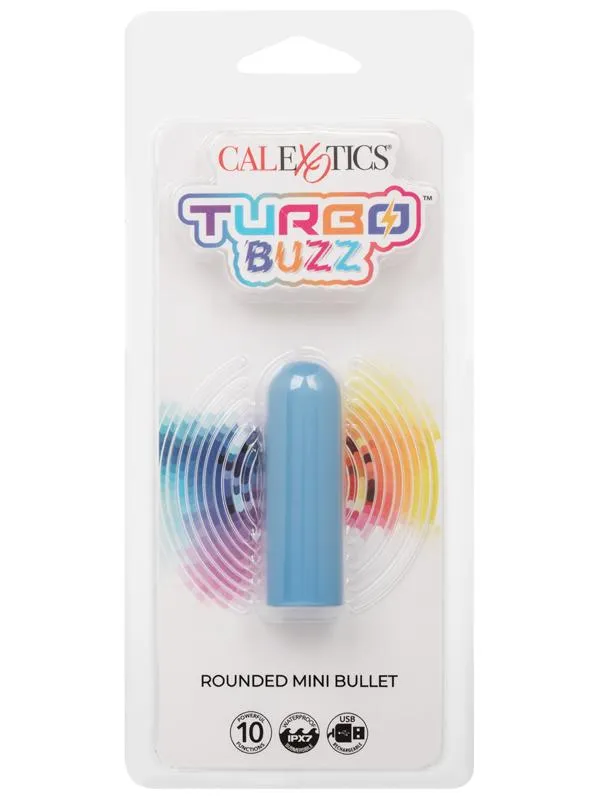 Turbo Buzz Rounded Mini Bullet Blue CalExotics Vibrators Turbo Buzz Rounded Mini Bullet Blue CalExotics Vibrators