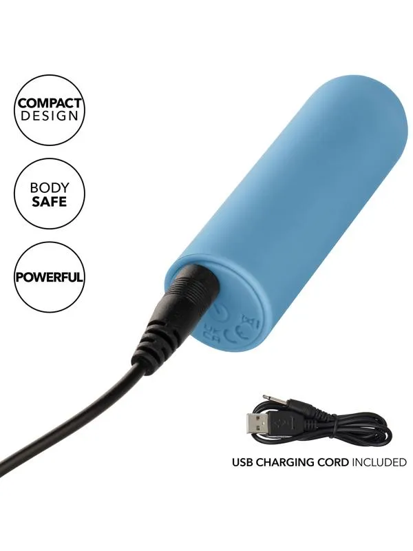 Turbo Buzz Rounded Mini Bullet Blue CalExotics Vibrators Turbo Buzz Rounded Mini Bullet Blue CalExotics Vibrators