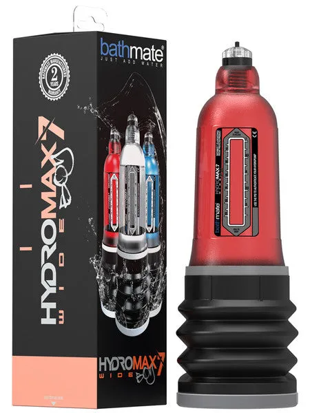 Vibrators Bathmate Bathmate Hydromax7 Wide Boy Red