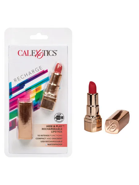 Vibrators CalExotics Hide and Play Rechargeable Lipstick Red