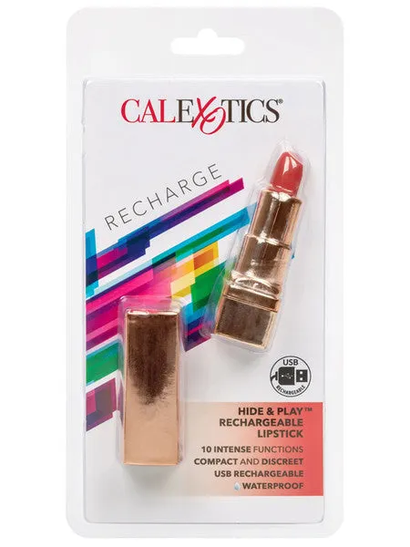Vibrators CalExotics Hide and Play Rechargeable Lipstick Red