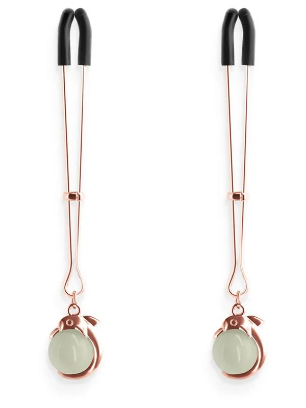 Vibrators NS Novelties Bound Nipple Clamps G1 Rose Gold