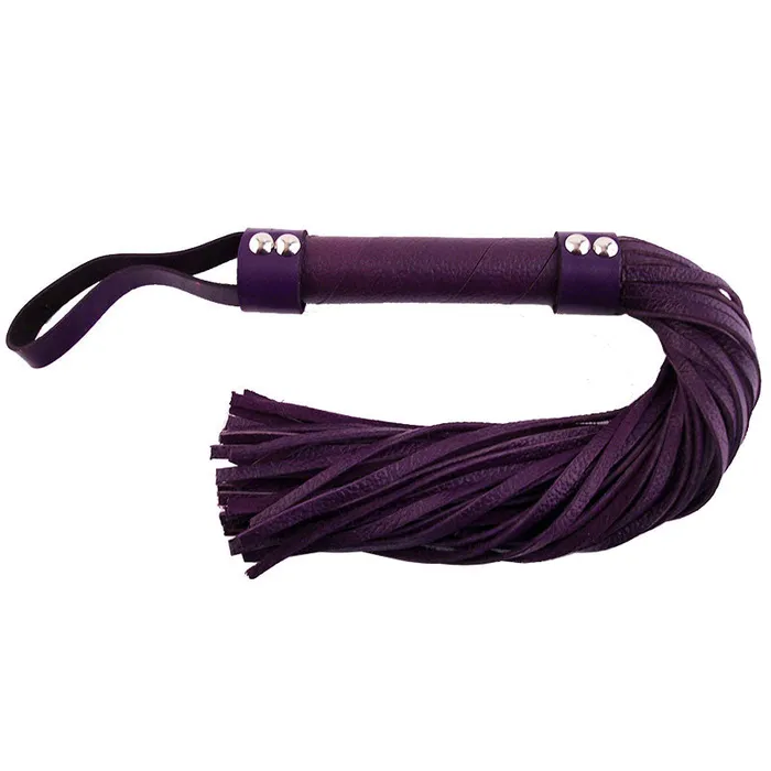 Vibrators Rouge Garments Rouge Garments Purple Leather Flogger