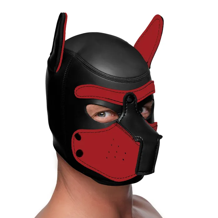 Vibrators Spike Neoprene Puppy Hood Red XR Brands Master Series
