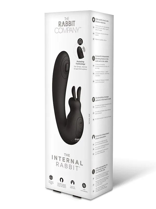 Vibrators The Internal Rabbit Black The Rabbit Company Vibrators The Internal Rabbit Black The Rabbit Company