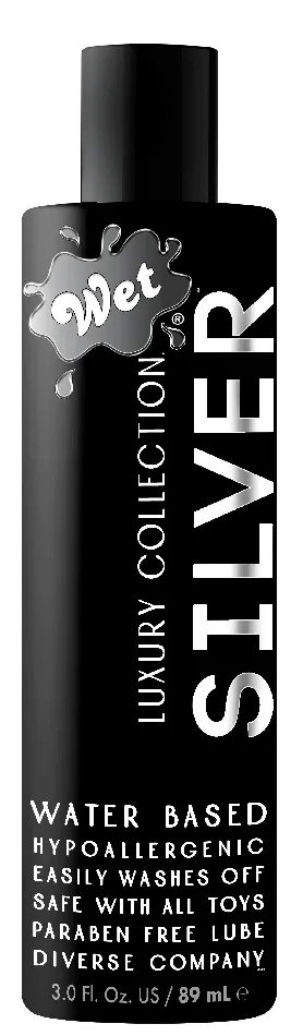 Wet Lubricants Wet Silver Water Based Luxury Lubricant 3 Fl Oz