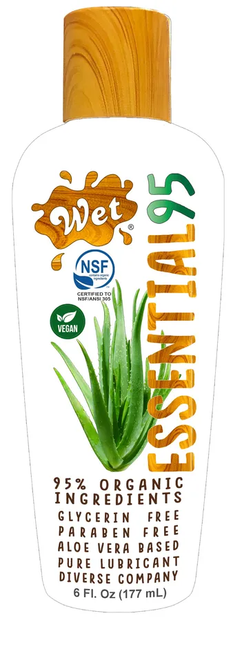 Wet Wet Essential95 Certified 95 Organic Aloe Based Lubricant 6 Fl Oz Lubricants