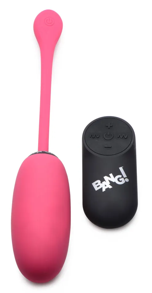 XR Brands Bang Vibrators 28x Plush Egg and Remote Pink