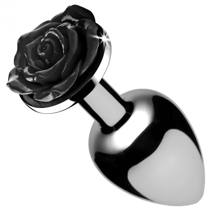 XR Brands Booty Sparks Anal Black Rose Anal Plug Large