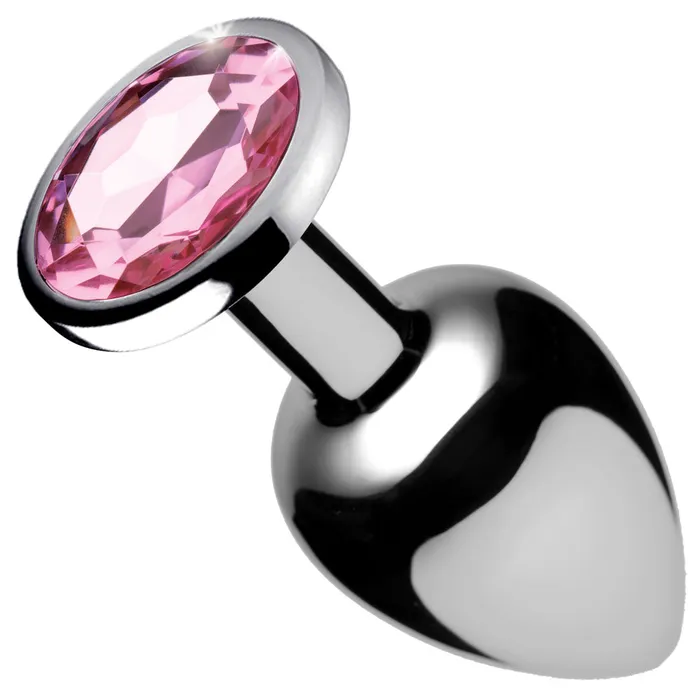 XR Brands Booty Sparks Pink Gem Anal Plug Large Male Sex Toys