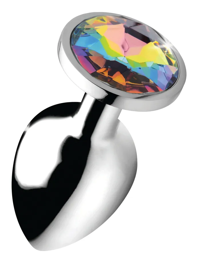 XR Brands Booty Sparks Rainbow Prism Gem Anal Plug Large Male Sex Toys