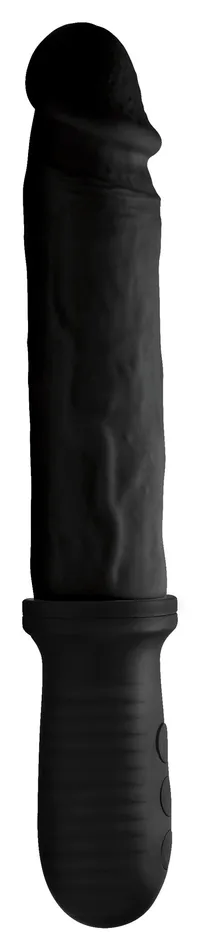 XR Brands Master Series Female Sex Toys 8x Auto Pounder Vibrating and Thrusting Dildo With Handle Black XR Brands Master Series Female Sex Toys 8x Auto Pounder Vibrating and Thrusting Dildo With Handle Black